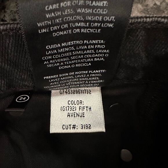 GrIfrnd The Kate size 24 Low Rise Slim Crop Jeans Distressed Black Straight - Picture 9 of 12